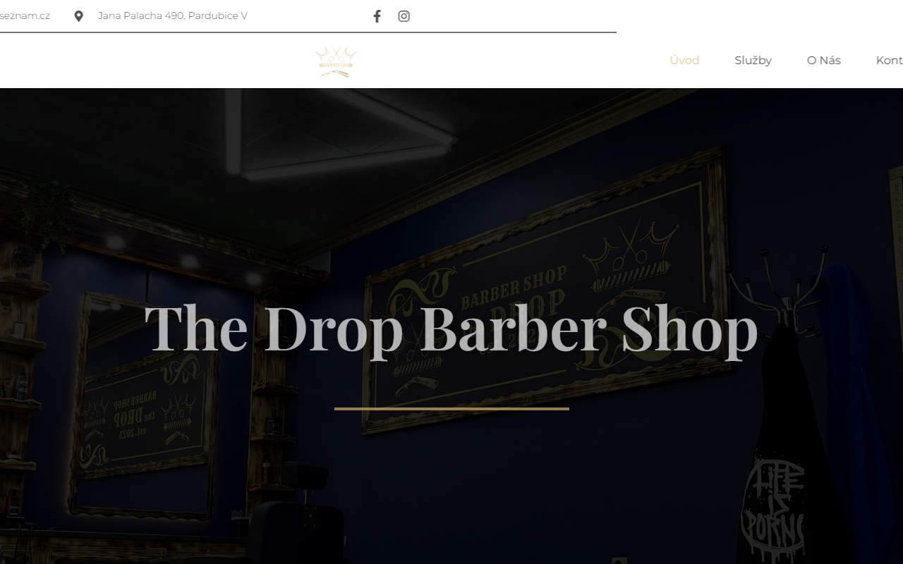 The Drop Barber Shop – náhled webu